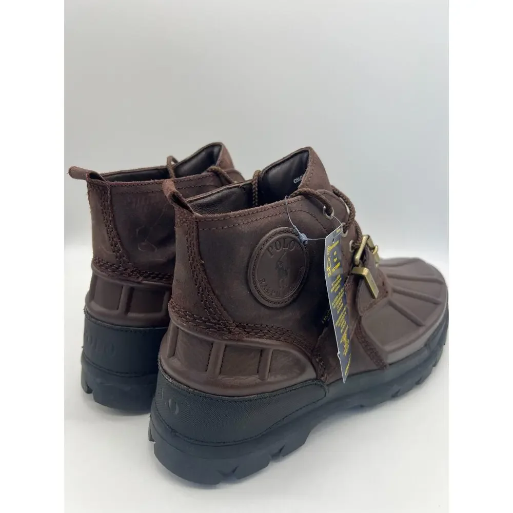 Polo Ralph Lauren Oslo Dark Brown Low Boots HydroGuard Men's 11D NEW